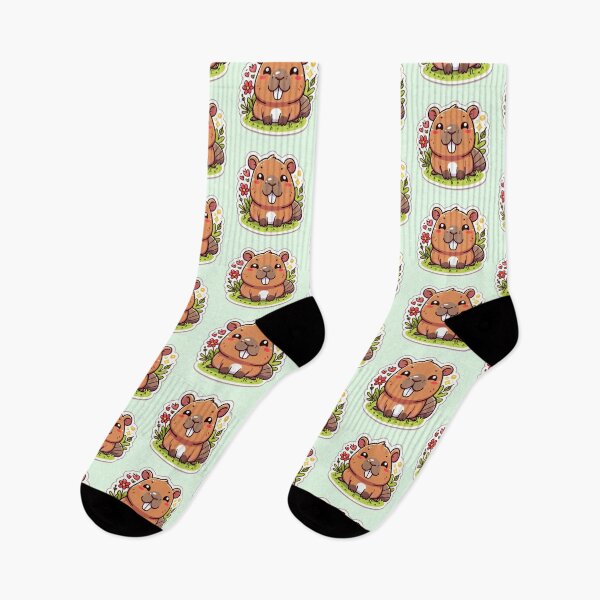 Item preview, Happy Cute Baby Capybara Sticker designed and sold by PiquePalette.