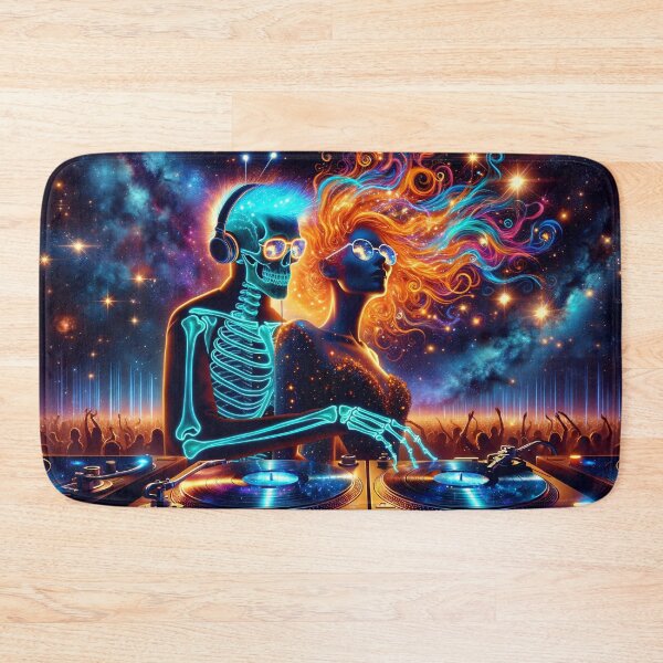 Item preview, Cosmic Beats: The Skeleton DJ's Rave designed and sold by Left-Hand-Tree.