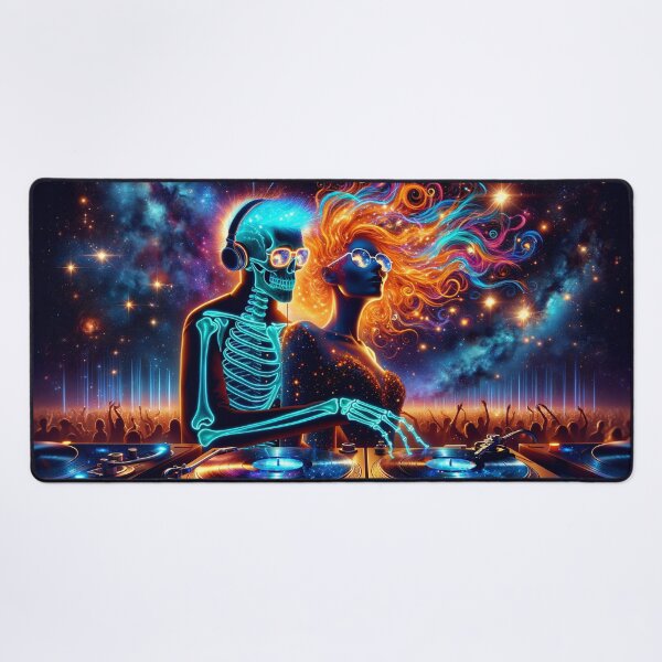 Item preview, Cosmic Beats: The Skeleton DJ's Rave designed and sold by Left-Hand-Tree.