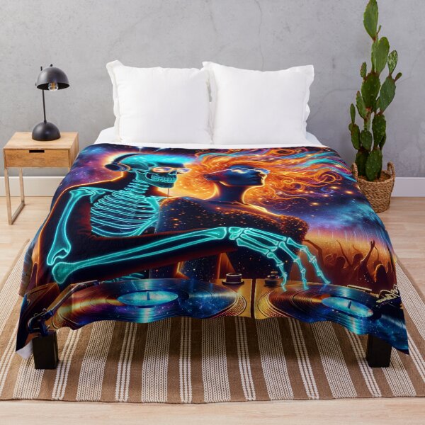 Item preview, Cosmic Beats: The Skeleton DJ's Rave designed and sold by Left-Hand-Tree.