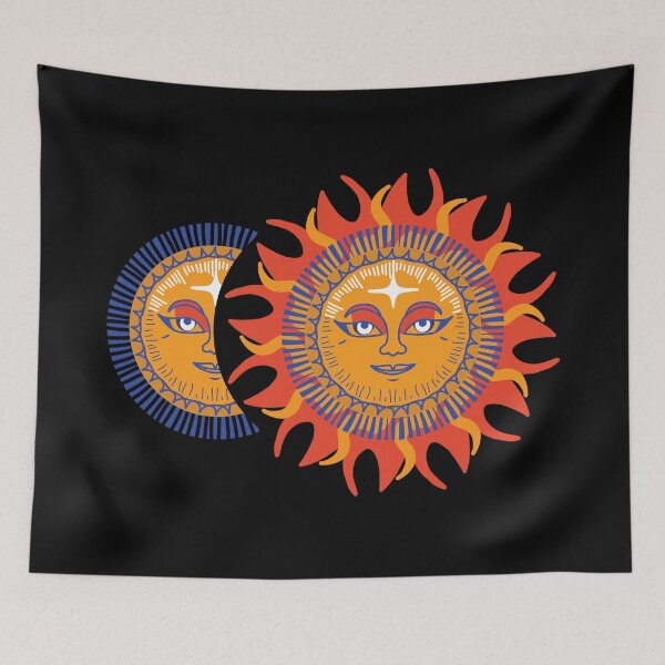 Item preview, Moon and sun together pattern designed and sold by HarridanCreates.