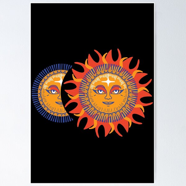 Item preview, Moon and sun together pattern designed and sold by HarridanCreates.