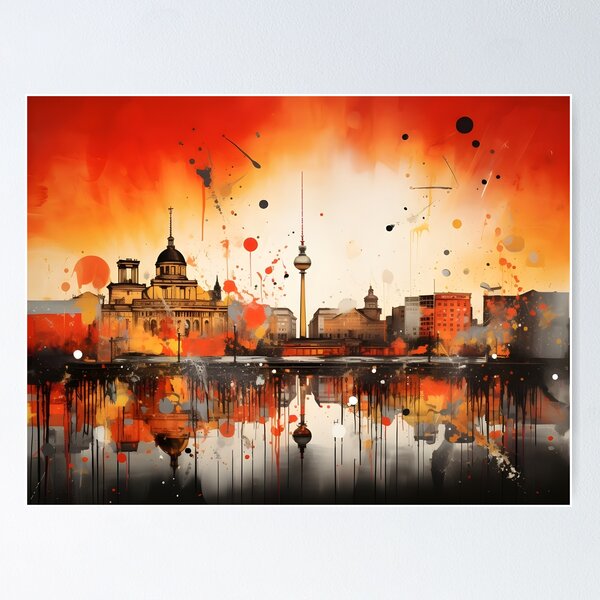 Item preview, Berlin color explosion designed and sold by UrbanWallArt.