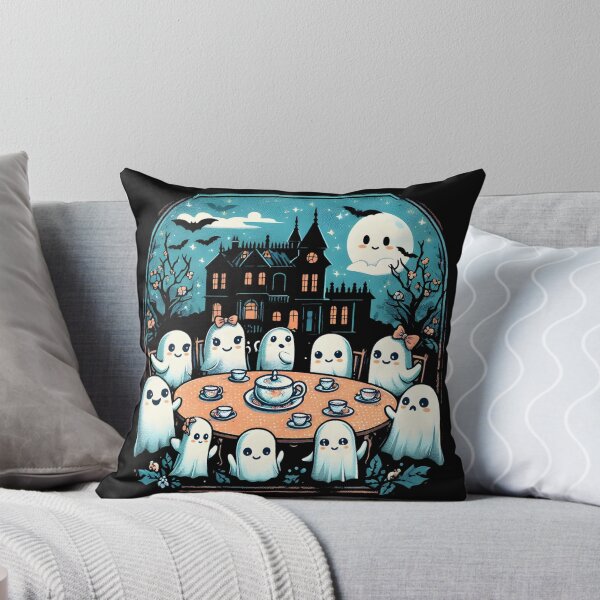 Item preview, Halloween Cute Tea Party Among Ghosts designed and sold by İlker Berk Ergan.