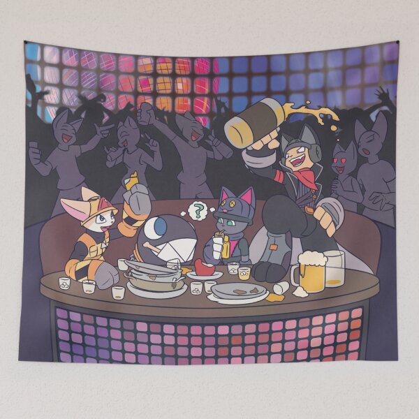 Item preview, Guy's Night (Purple Ver) - anime cat cartoon characters designed and sold by 4ThingTon.