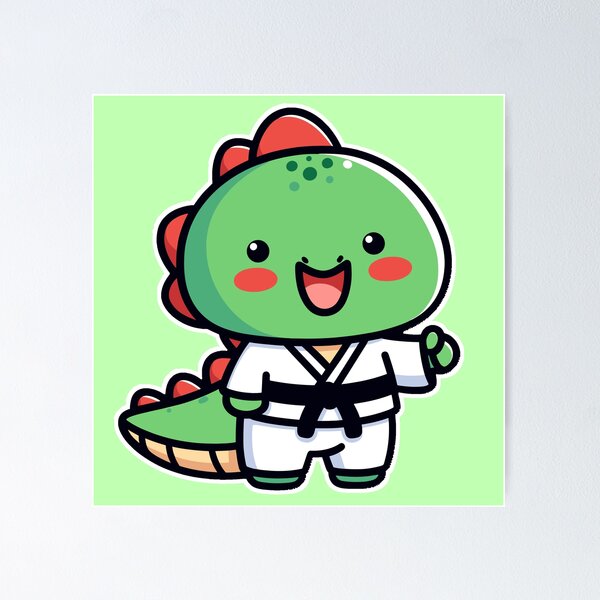 Item preview, Kawaii Cute Karate Dinosaur 2 | Pets and Animals for Men and Women t-shirt designed and sold by panchiTWO.