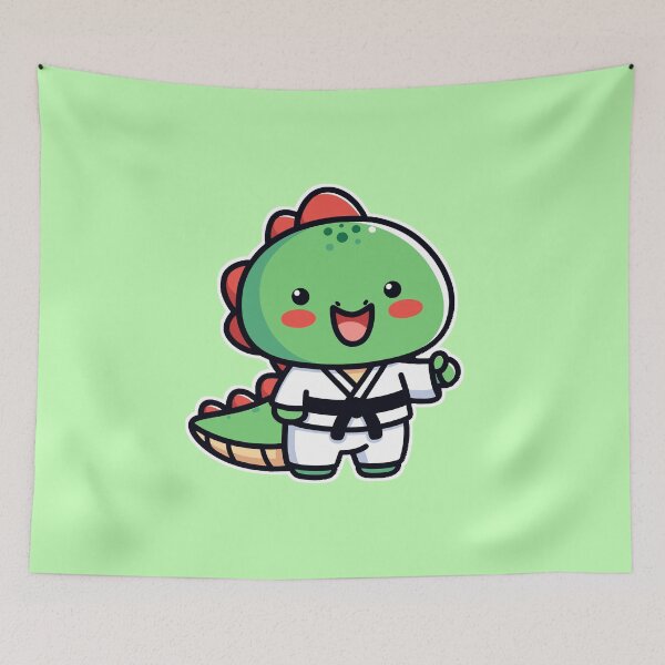 Item preview, Kawaii Cute Karate Dinosaur 2 | Pets and Animals for Men and Women t-shirt designed and sold by panchiTWO.