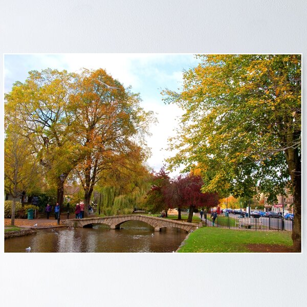Item preview, Bourton on the Water Autumn Trees Cotswolds designed and sold by AndyEvansPhotos.