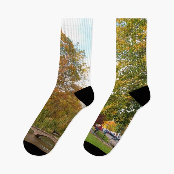 Item preview, Bourton on the Water Autumn Trees Cotswolds designed and sold by AndyEvansPhotos.