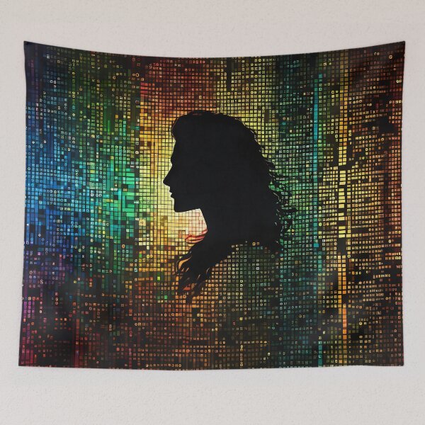 Item preview, Chromatic Binary: The Subtle Dance of Colors that Transforms Digital Art designed and sold by Artedig.