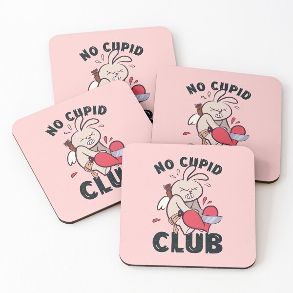 Item preview, No Cupid Club Anti-Valentine's Rebel Bunny designed and sold by ElLocoMus.
