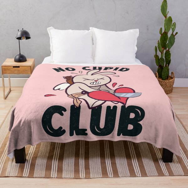 Item preview, No Cupid Club Anti-Valentine's Rebel Bunny designed and sold by ElLocoMus.