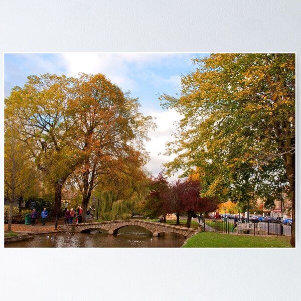 Item preview, Bourton on the Water Autumn Trees Cotswolds designed and sold by AndyEvansPhotos.