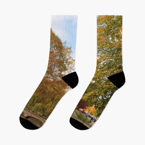 Item preview, Bourton on the Water Autumn Trees Cotswolds designed and sold by AndyEvansPhotos.