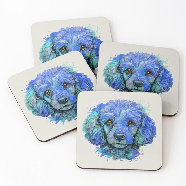 Item preview, Poodle - Colorful Blue tones Watercolor designed and sold by wotsthis.