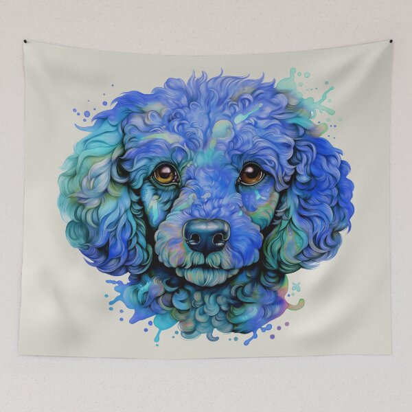 Item preview, Poodle - Colorful Blue tones Watercolor designed and sold by wotsthis.