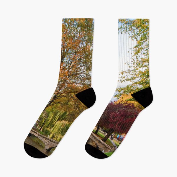 Item preview, Bourton on the Water Autumn Trees Cotswolds designed and sold by AndyEvansPhotos.