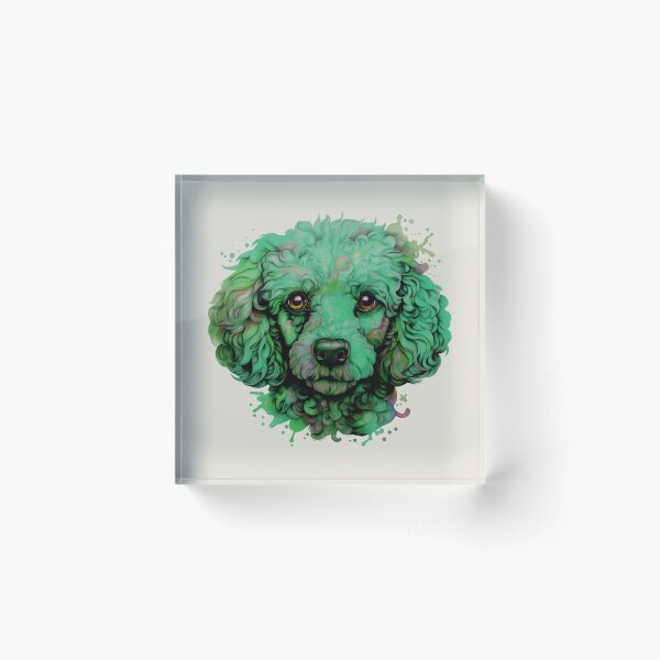 Item preview, Poodle - Colorful Green tones Watercolor designed and sold by wotsthis.