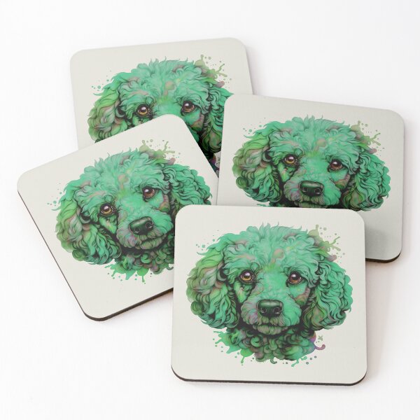 Item preview, Poodle - Colorful Green tones Watercolor designed and sold by wotsthis.