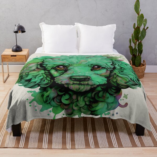 Item preview, Poodle - Colorful Green tones Watercolor designed and sold by wotsthis.