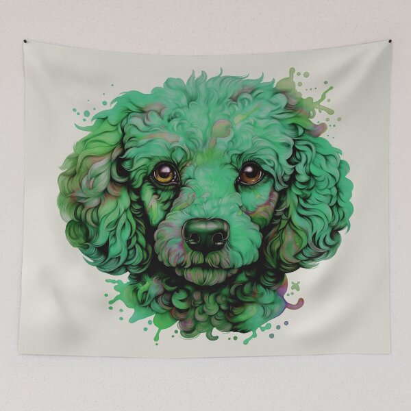 Item preview, Poodle - Colorful Green tones Watercolor designed and sold by wotsthis.