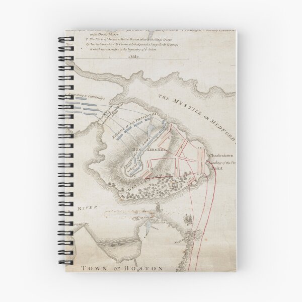 Item preview, Vintage Battle of Bunker Hill Map (1775) designed and sold by BravuraMedia.