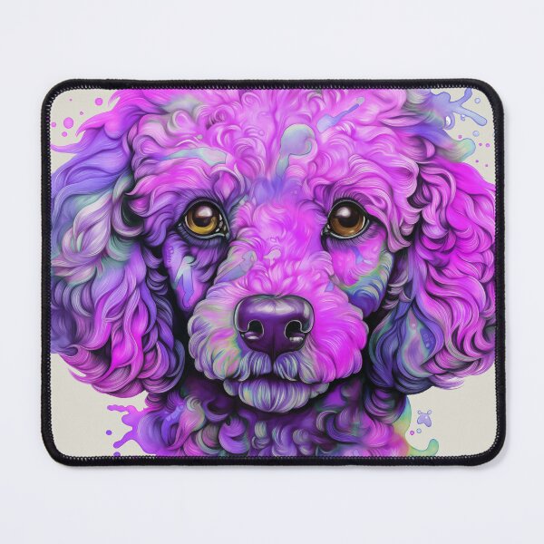 Item preview, Poodle - Colorful Pink Purple tones Watercolor designed and sold by wotsthis.