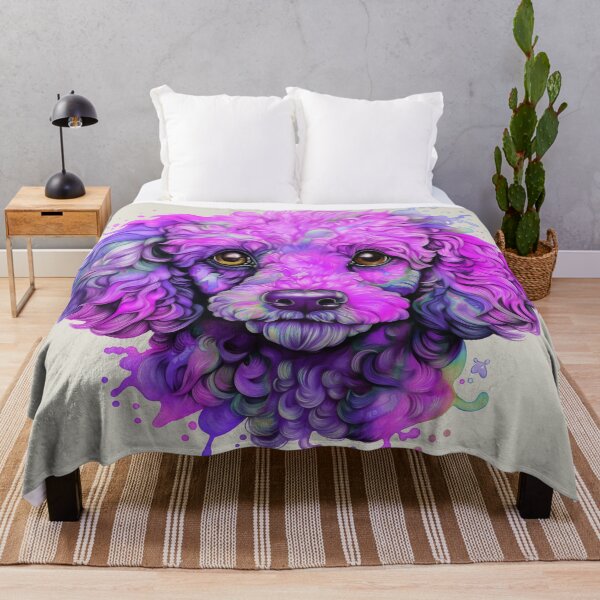 Item preview, Poodle - Colorful Pink Purple tones Watercolor designed and sold by wotsthis.