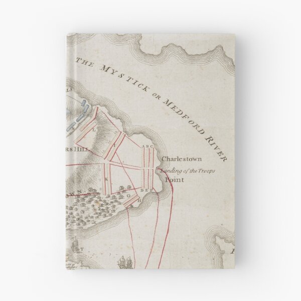 Item preview, Vintage Battle of Bunker Hill Map (1775) designed and sold by BravuraMedia.