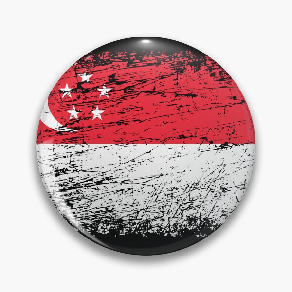 Artikelvorschau, Singapur Flagge used-look entworfen und verkauft von GeogDesigns.
