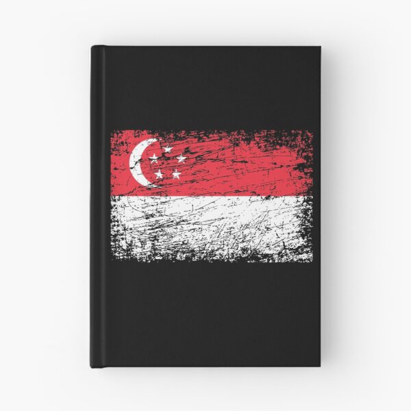 Artikelvorschau, Singapur Flagge used-look entworfen und verkauft von GeogDesigns.