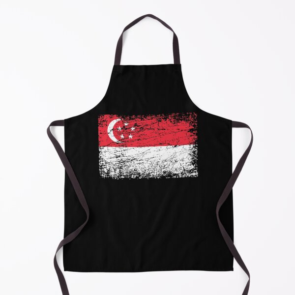 Artikelvorschau, Singapur Flagge used-look entworfen und verkauft von GeogDesigns.