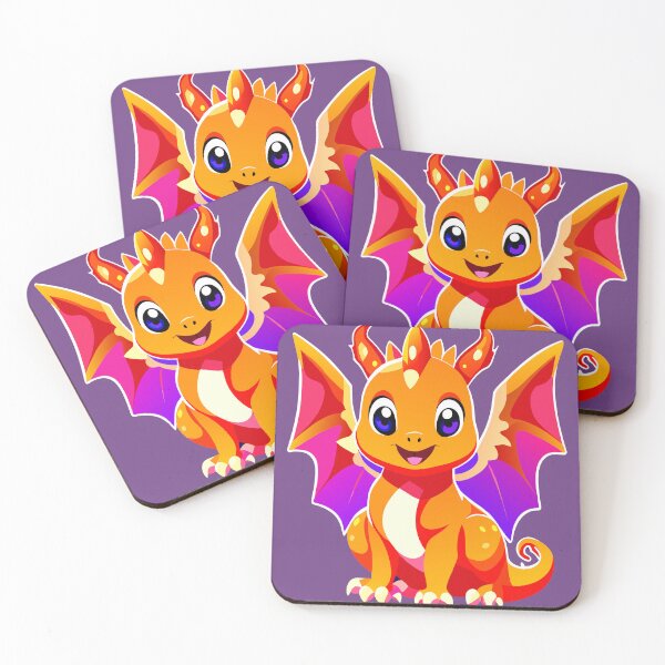 Item preview, The Joyful Baby Dragon illustration designed and sold by AgarutanPrint.