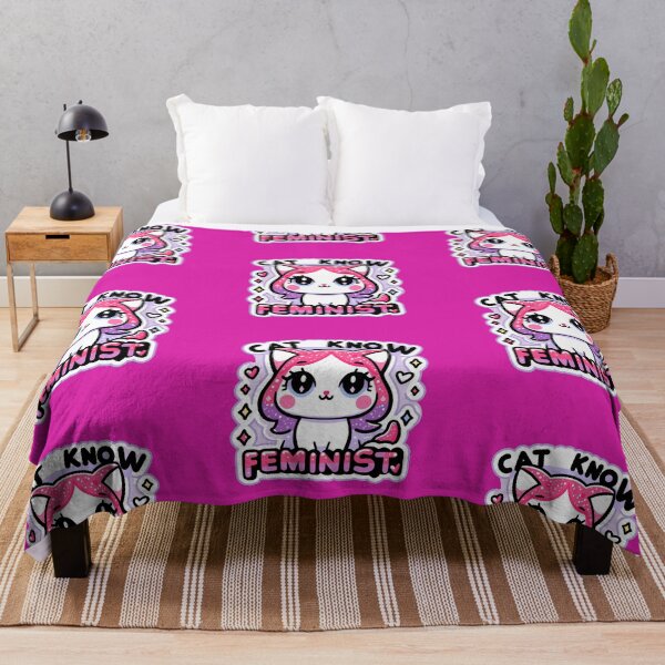 Item preview, Cute Beautiful Cat Know Feminist Rainbow designed and sold by artbibun.
