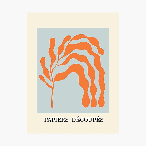 Item preview, Henri matisse flower blue orange cut outs Poster designed and sold by shreya ranjan.