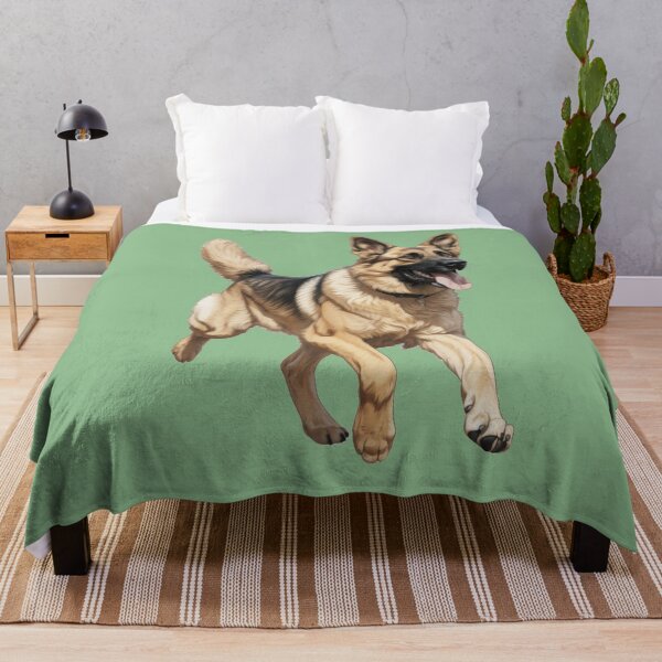 Item preview, Energetic German Shepherd Playful Walk Illustration designed and sold by solrevolver.