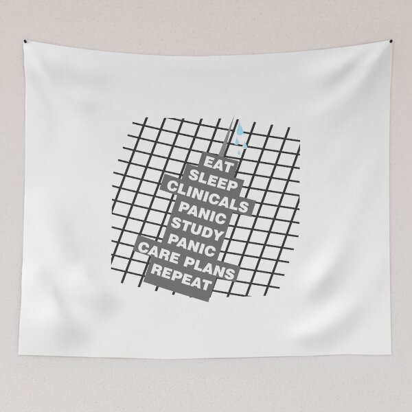 Item preview, Eat Sleep Clinicals Panic Study Panic Care Plans Repeat Shirt designed and sold by CreativeStrike.