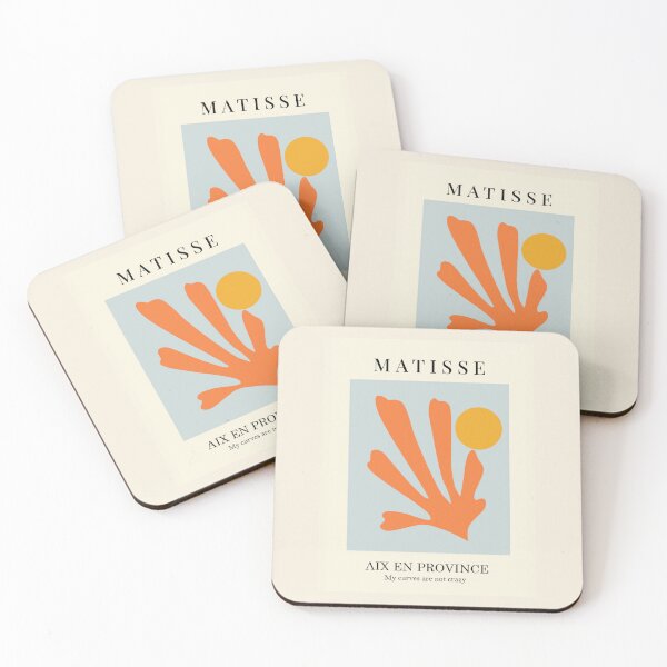 Item preview, Henri matisse abstract cut outs, blue orange art designed and sold by shreya ranjan.