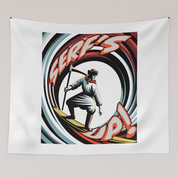 Item preview, Serf's Up! - Surfing Serf Rising designed and sold by Matthew Kinnersly.