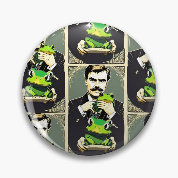 Item preview, Friedrich Nietzsche holding a frog designed and sold by shufflik.
