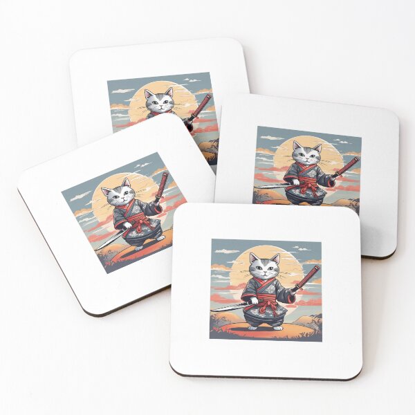 Item preview, Samurai Cat - Calm Sunrise designed and sold by aed343.