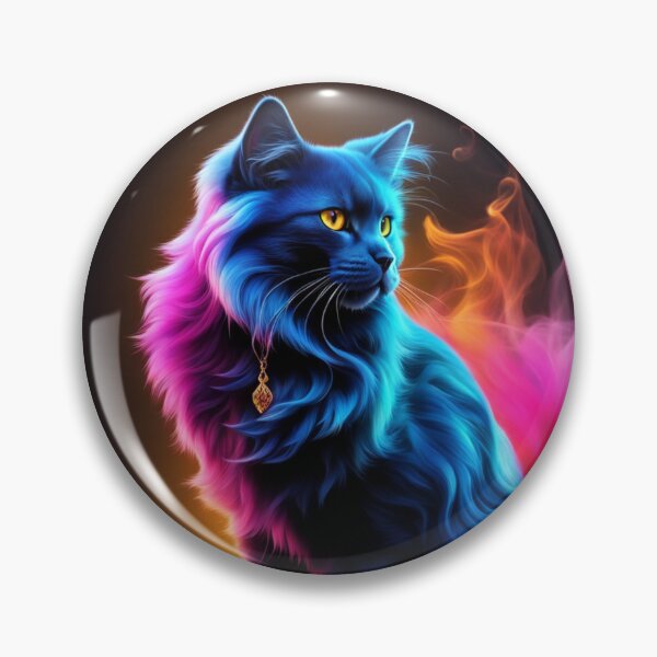Item preview, Noble cat with colorful smoke effect - Smoky Cat designed and sold by Toms Tee.