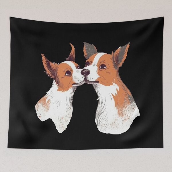 Aperçu de l'œuvre Jack Russel amoureux - Chien d'amour créée et vendue par WallGemsArt.