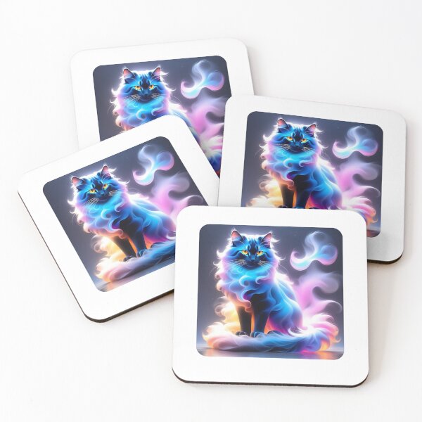 Item preview, Cat with colorful smoke effect - Smoky Cat 2 designed and sold by Toms Tee.
