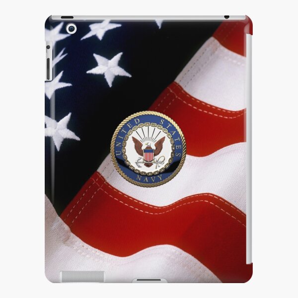 U.S. Navy - USN Emblem over American Flag iPad Snap Case
