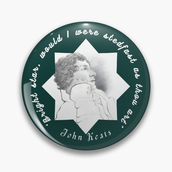 Item preview, John Keats portrait and quote (version 2): Bright star, would I were steadfast as thou art designed and sold by artbleed.