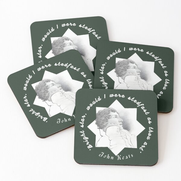 Item preview, John Keats portrait and quote (version 2): Bright star, would I were steadfast as thou art designed and sold by artbleed.