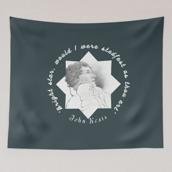 Item preview, John Keats portrait and quote (version 2): Bright star, would I were steadfast as thou art designed and sold by artbleed.