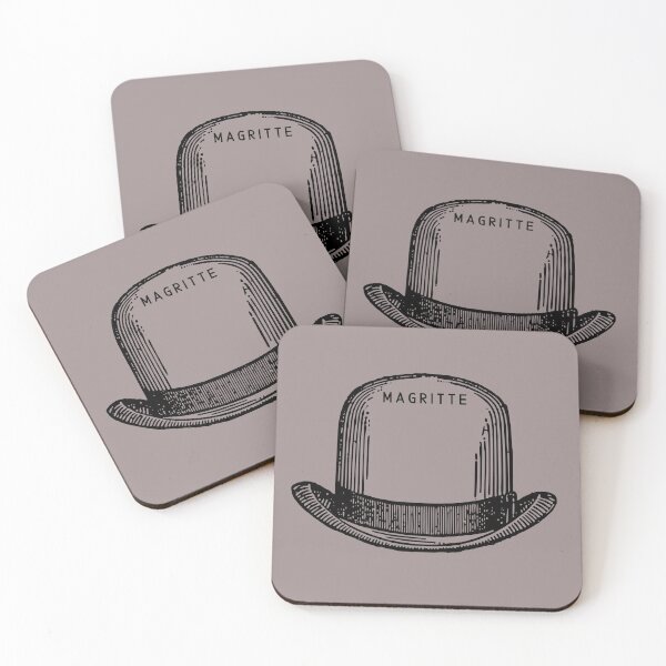 Item preview, MAGRITTE'S HAT BLACK AND WHITE DRAWING designed and sold by infinitearte.