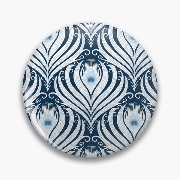 Item preview, Fancy Feather 2 - Navy designed and sold by Carina Parry Studios.